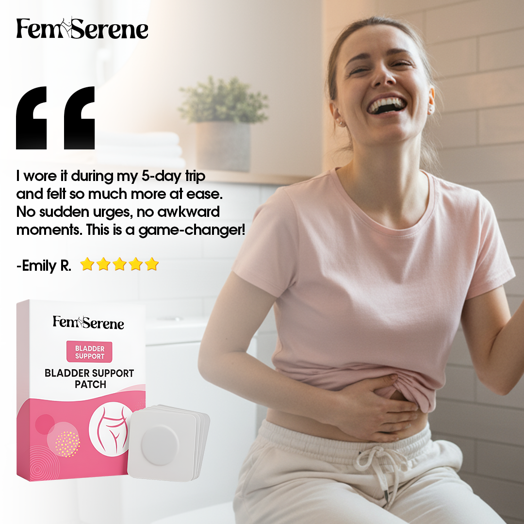 FemSerene Bladder Support Patch | Stops Urine Leakage & Urgency 3x Faster, Notice Results From Day One!